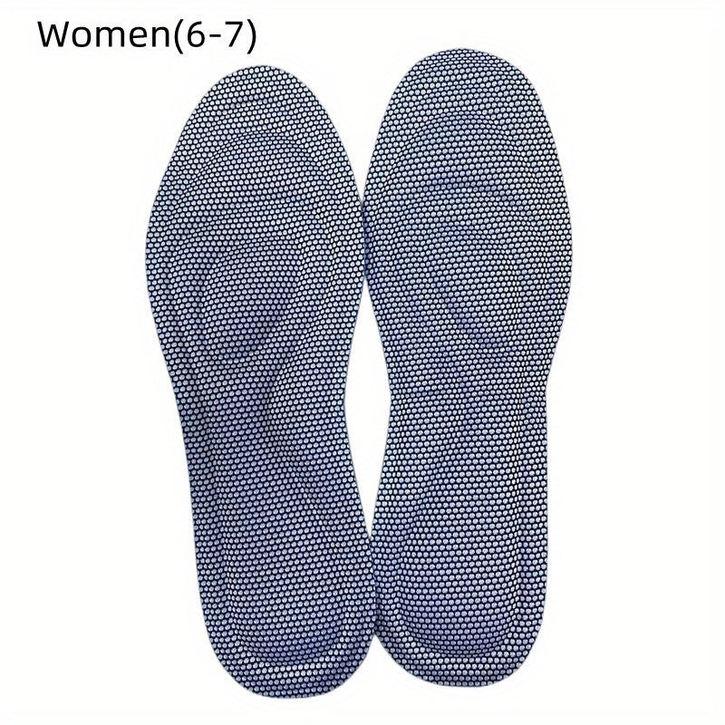 1pair 5D Memory Foam Orthopedic Insole, Men's Shoes Women's Nano Antibacterial Deodorant Insole Sweat Absorption Running Pad Massage Sports