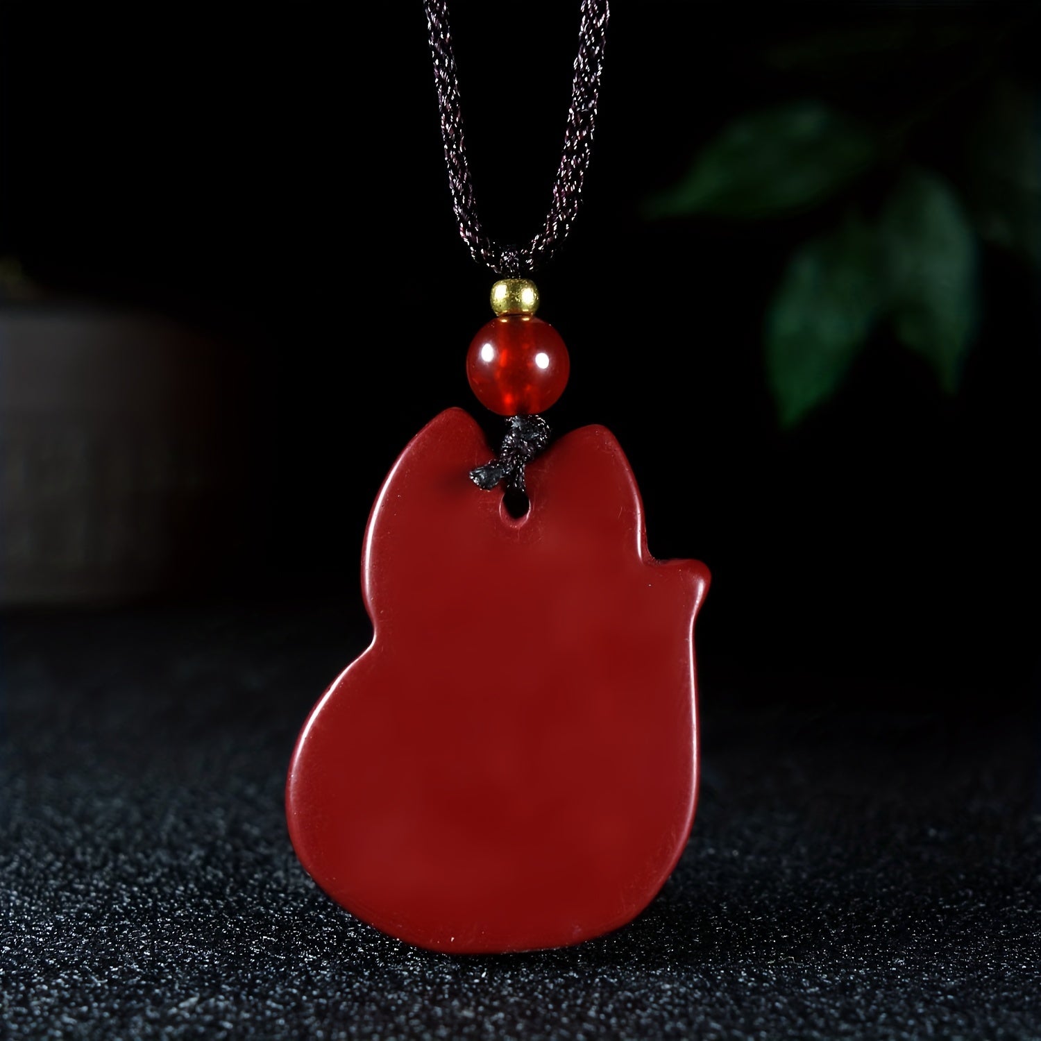 1pc Natural Cinnabar Fox Pendant For Men And Women To Ward Off Evil And Transfer Love Career Bless Pendant