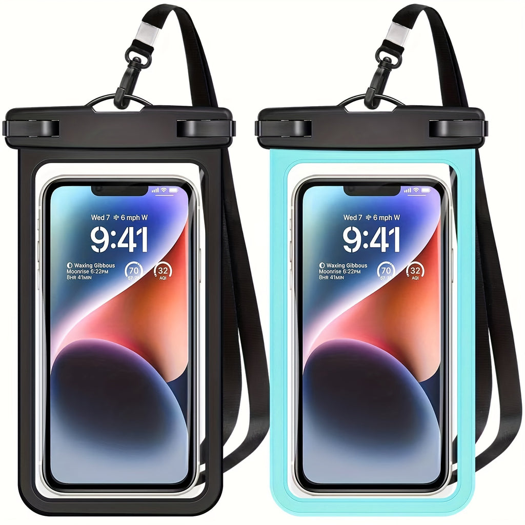 2 Packs Universal Waterproof Phone Pouch - Waterproof Case For IPhone 14 13 12 11 Pro Max XS Plus Samsung Galaxy Cellphone Up To 7.0" IPX8 W