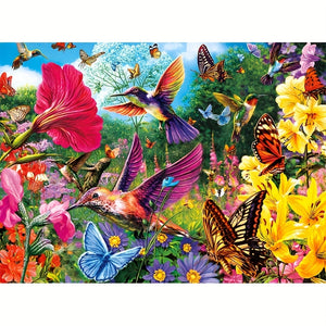 Hummingbird World Jigsaw Puzzle, Special-shaped Animal Jigsaw Puzzle, Adult Decompression Round Super Hard And Difficult Puzzle Toy, Birthda