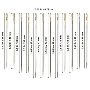 12pcs Blind Needle Elderly Needle-side Hole Hand Household Sewing Stainless Steel Sewing Needless Threading Diy Jewelry White