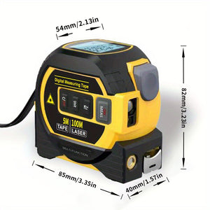 1pc Laser Tape Measure 3 In 1 Digital Tape Measure High Precision  Laser Rangefinder Steel Tape Measure