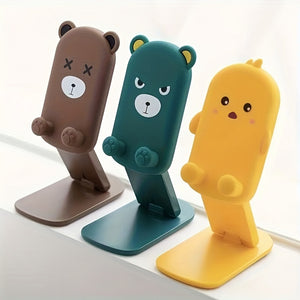 Cute Cartoon Animal Foldable Phone & Tablet Stand - Convenient Charging Holder for Desktop Use