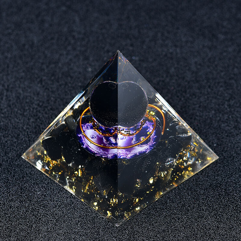 High Vibration Obsidian Pyramid Healing Orgone Pyramid EMF Protection Meditation