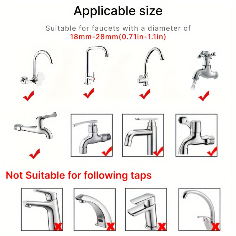 Multi-Purpose Faucet Sprayer with Easy Installation - Perfect for Hair Washing and Pet Bathing - Durable, Flexible Hose Fits Various Faucet