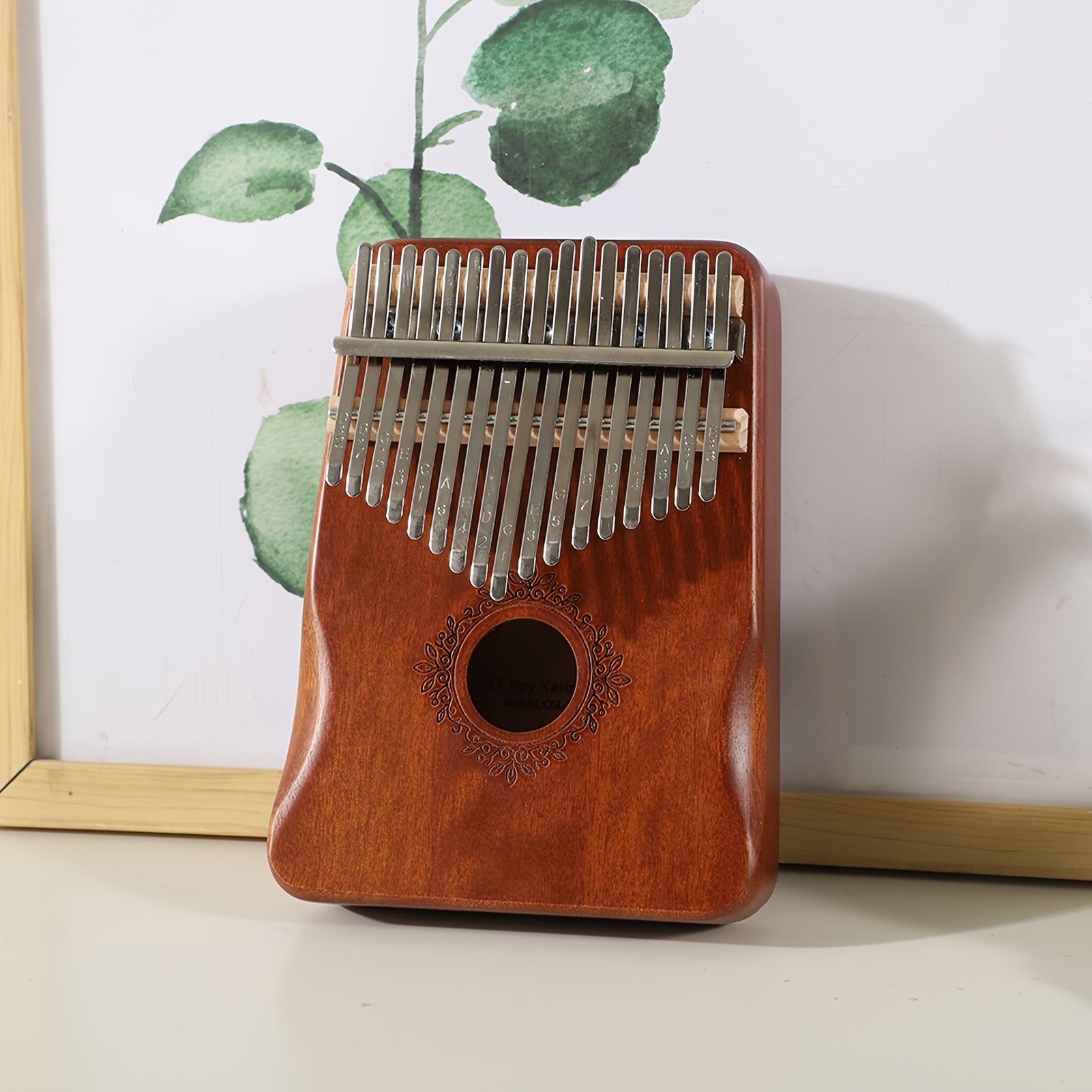 17 Keys Kalimba Thumb Piano, Ergonomic Portable Finger Piano, Retro Style Mbira Finger Piano With Study Instruction And Tune Hammer, Music G