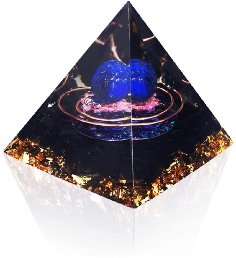 Healing Stones Orgone Pyramid Protection - Positive Energy Generator Chakra Crystal Pyramid – Protection Meditation Yoga Energy