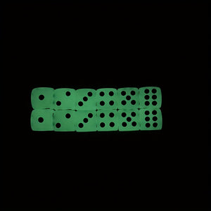 10pcs/set Glow in the Dark Dice Set - Perfect for Nightclubs, Bars, KTVs, and Entertainment - 14mm Rounded Black Dot Dice