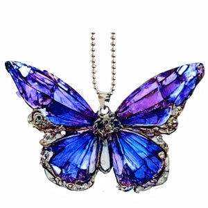 1pc Unique Butterfly Car Pendant: Add a Touch of Beauty to Your Car Interior with This Stylish Keychain Decoration!