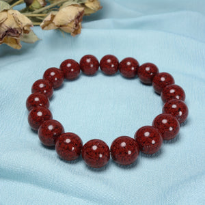 1pc Cinnabar Red Bracelet For Men And Women Good Luck Attract Wealth Best Gift For Friends Family Casual Daily Wear