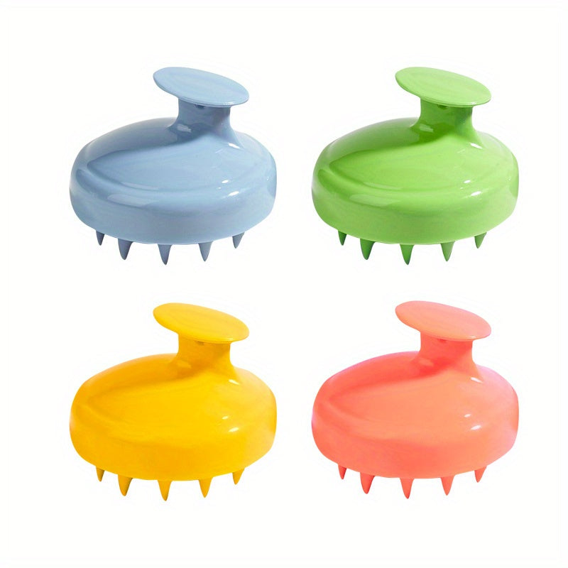 Silicone Scalp Massager Shampoo Brush Shower Head Scrubber - Deep Cleansing For Men And Women