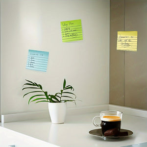 Color-Coded 100-Sheet Sticky Note Pads - Oblong, Portable Memo Blocks for Office, School, Home