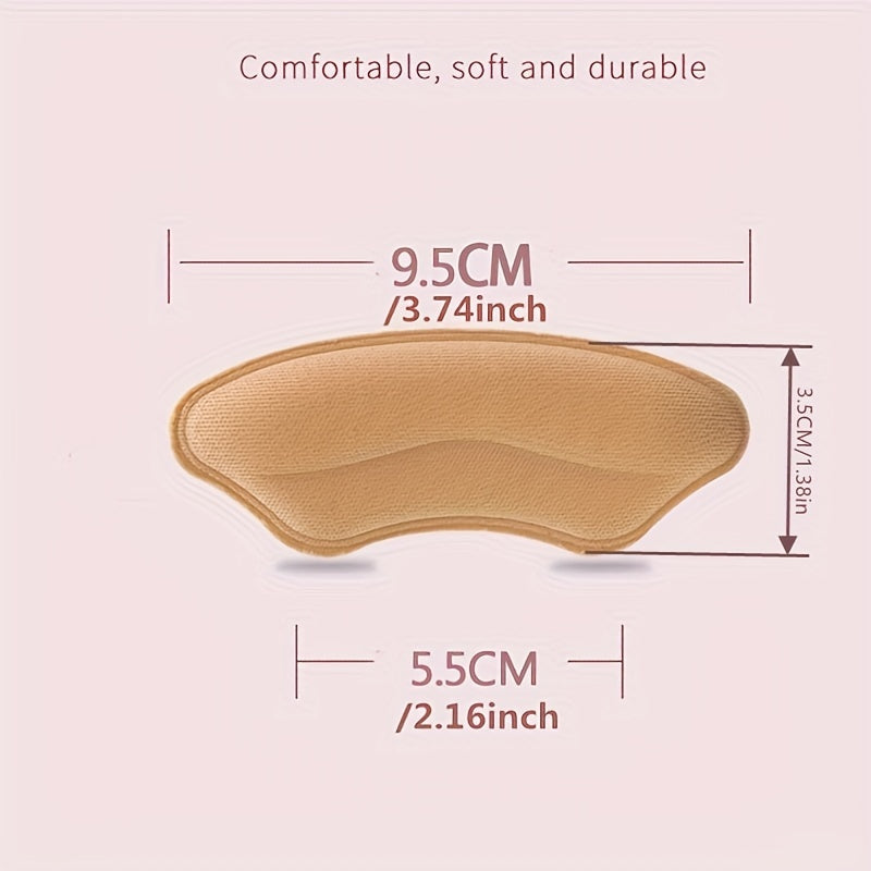 1 Pair Heel Pads For Too Big Shoes, Self-Adhesive Heel Protectors For Inappropriate Shoes, Heel Inserts Improved Shoe Fit And Comfort, Preve