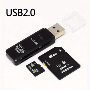 USB3.0, 2.0 Micro SD Card Reader, 5Gbps 2-in-1 SD Card Reader To USB Adapter, Suitable For SDXC, SDHC, MMC, RS-MMC, Micro SDXC, Wansurs Memo