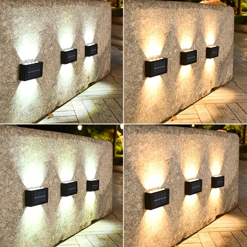 Brighten Up Your Outdoor Space With 2pcs Solar Up & Down Wall Lights!