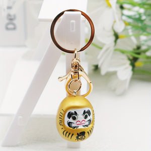 1PC Cartoon Tumbler Shaped Key Chain Doll Prayer Pendant For Good Luck Couple Bag Star Pendant Key Chain