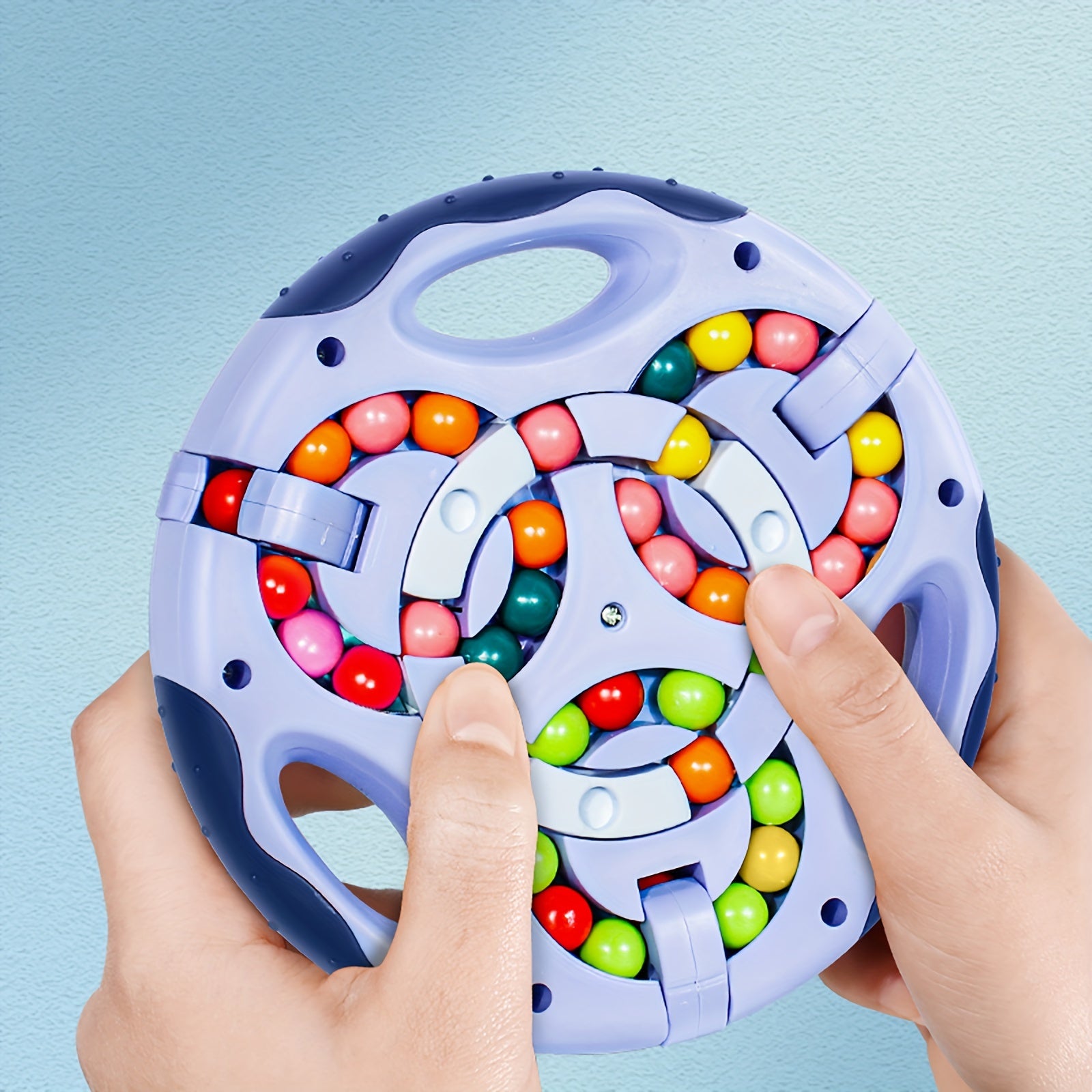 Children's Magic Cube Rotating Ball Puzzle Intelligence Little Magic Bean Decompression Top Brain Finger Training Magic Disk Fingertip Toy