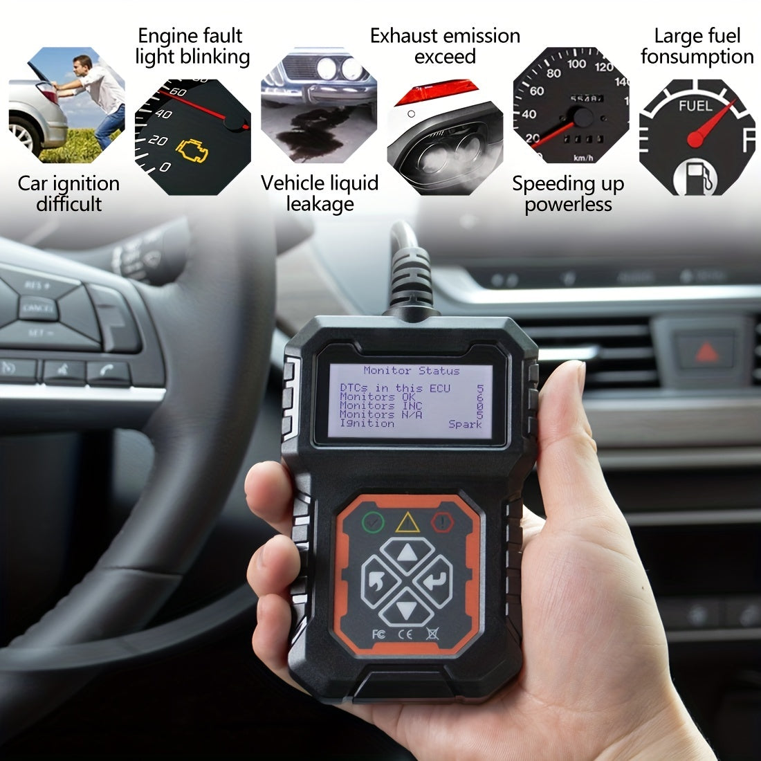 Car Code Reader: Get Instant Diagnosis Of Your Vehicle's Check Engine Light With OBD2 Scanner!