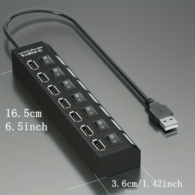 1pc 4/7ports USB Connector For Computer Mouse Keyboard Memory Card Independent Switch Universal Hub