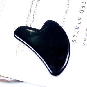 Obsidian Guasha Board Natural Stone Scraper Chinese Gua Sha Tools Neck Body Acupuncture Spa Acupuncture Scraper Therapy