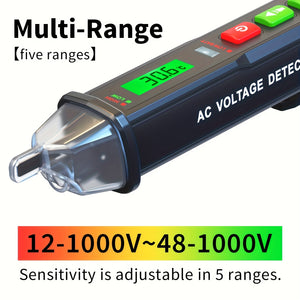 1pc ZOYI ZT-DB03 VoltageTester With Thermometer, Non-Contact Voltage Tester, Multi-Range Test Pen, Live/Empty Tester ,Electric Tester With T