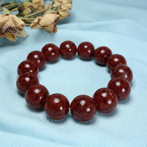 1pc Cinnabar Red Bracelet For Men And Women Good Luck Attract Wealth Best Gift For Friends Family Casual Daily Wear