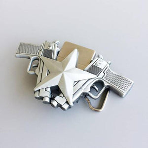 New Vintage Guns Star Lighter Belt Buckle US Local Shipping