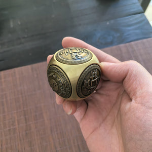 Ultimate Stress-Reliever: 6-Sided Brass Fidget Spinner for Enhanced Focus, Good Luck & Positive Energy - Ideal Adult Gift