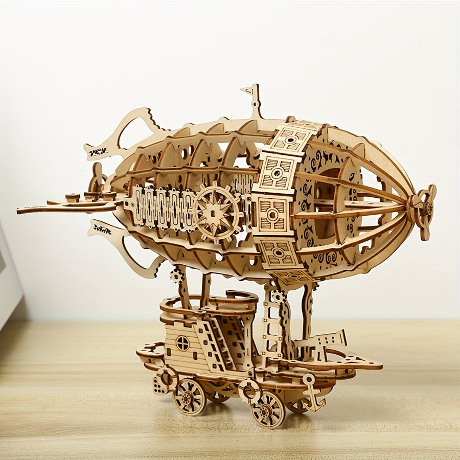 3D Wooden Puzzle Airship Model Kits For Adults Model Building Kit  Brain Teaser For Adults To Build Hand Craft Mechanical