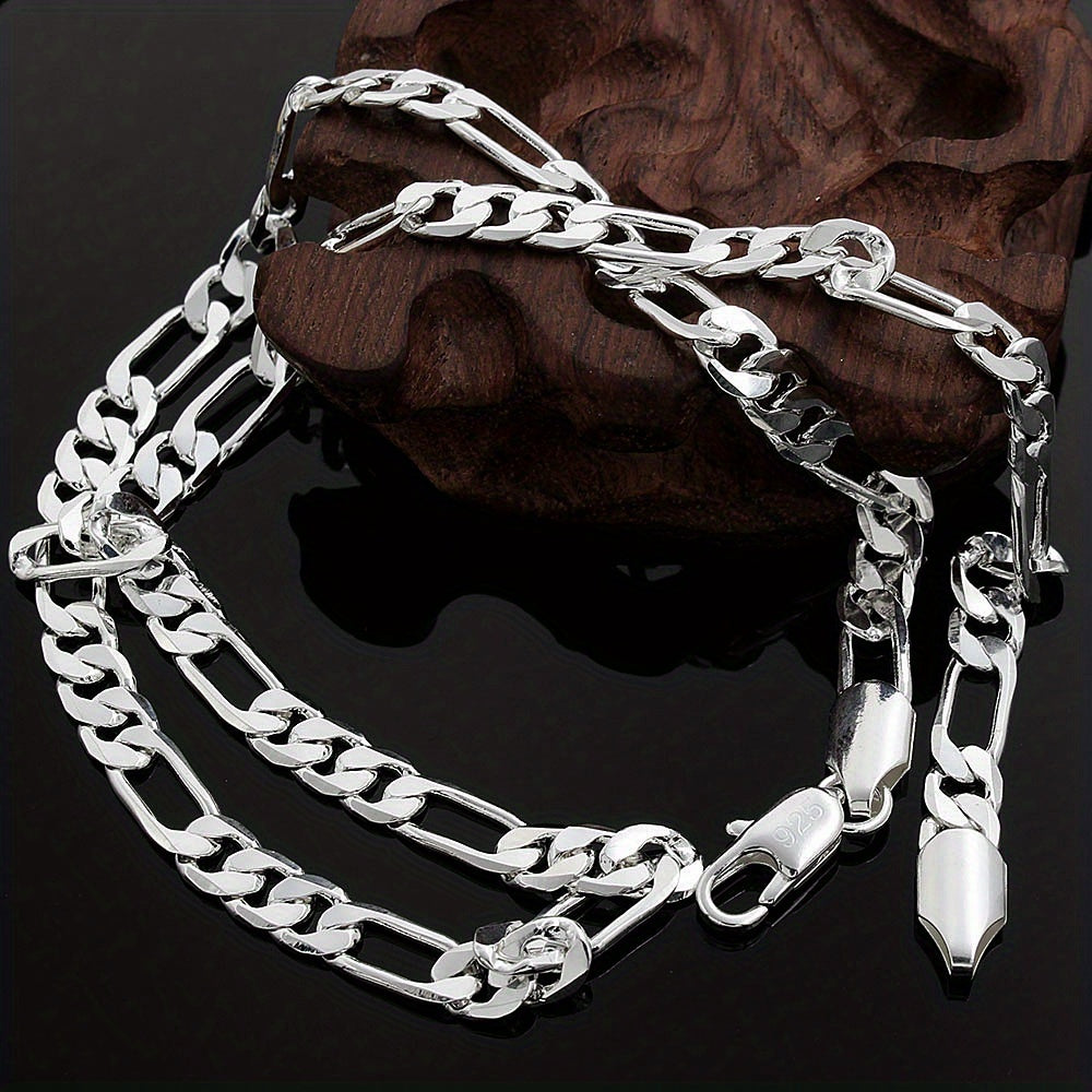 2023 New High Quality Mens Flat Chain Alloy Silver Necklace - Perfect Gift for Weddings & Birthdays! Christmas Halloween Gifts