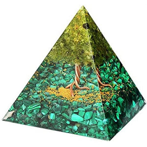 Tree of Life Orgonite Pyramids - Crystal Pyramids for Positive Energy