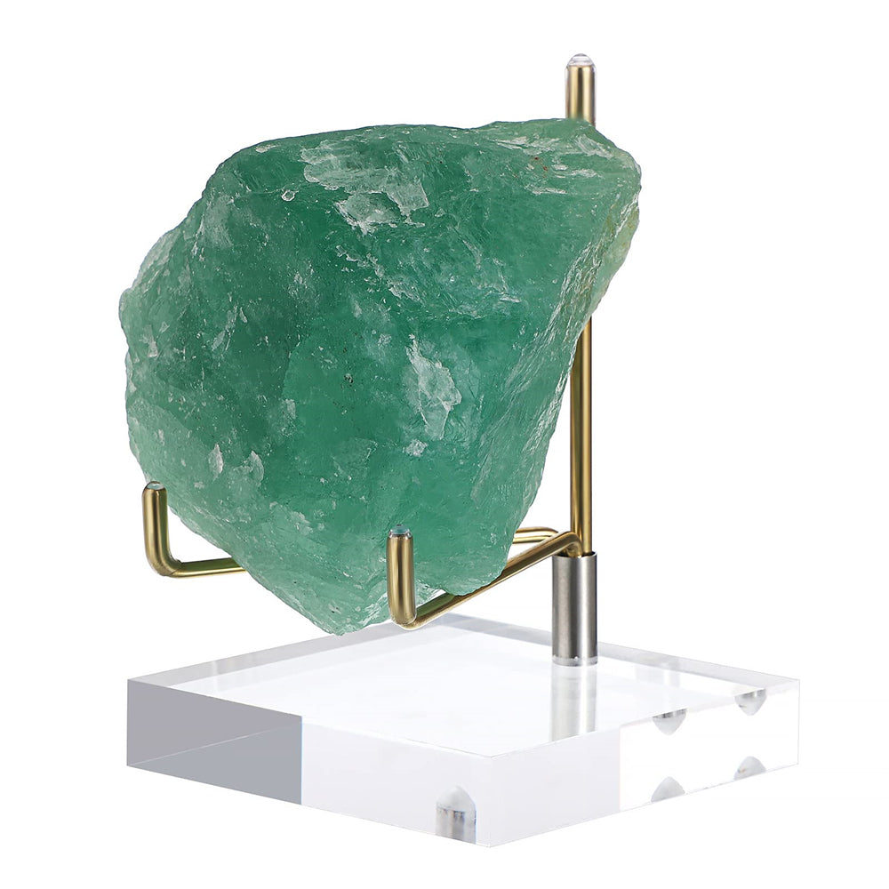 Adjustable Metal Arms Display Stand Easel with Acrylic Base Small Display Easel Holder for Fossil Coral Geodes Rock Mineral Agate Crystals Seashell and Small Collectibles