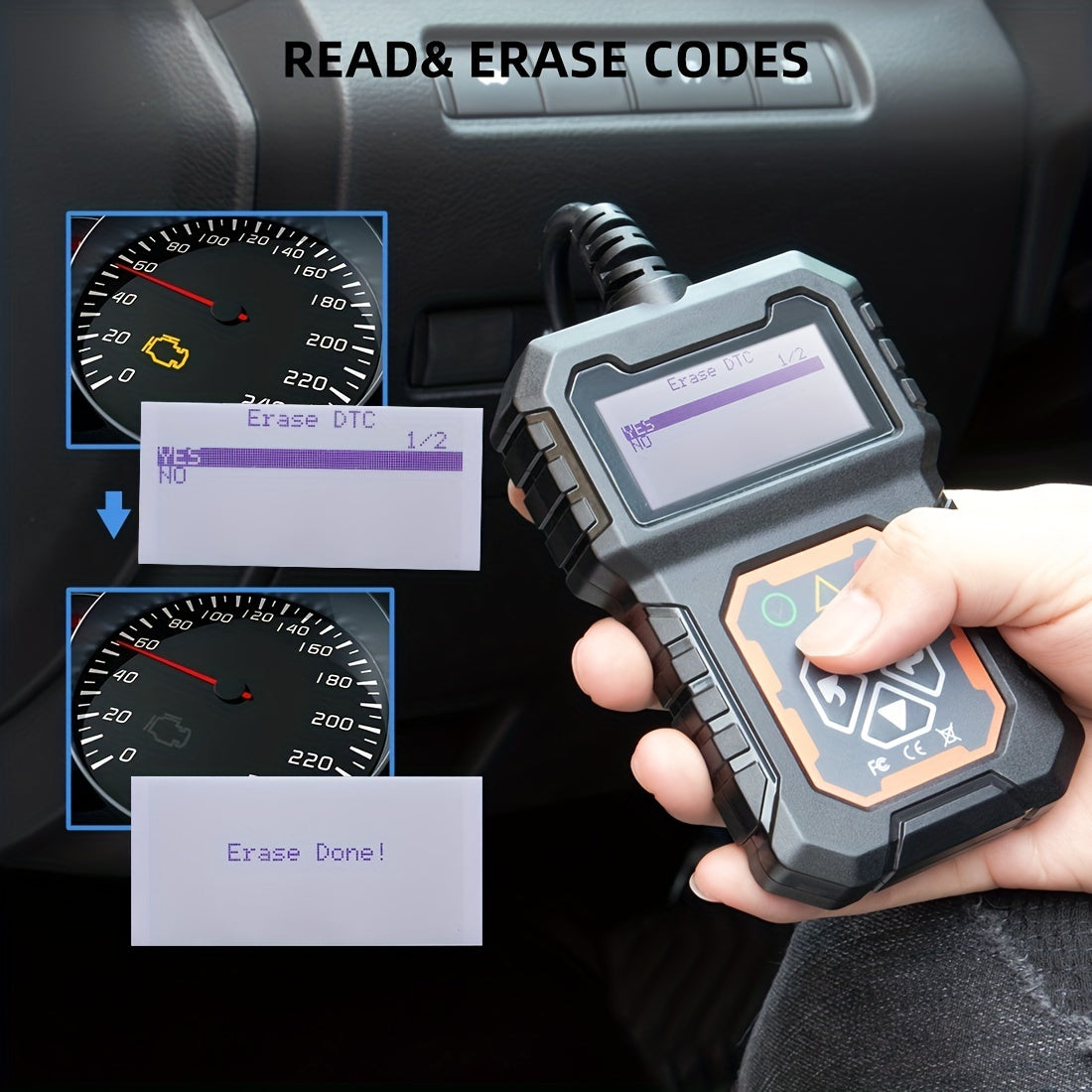 Car Code Reader: Get Instant Diagnosis Of Your Vehicle's Check Engine Light With OBD2 Scanner!