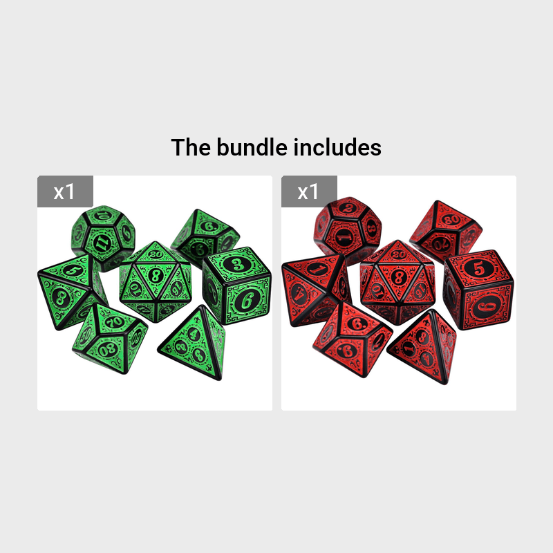 1 Set Multi-Sided 7-Die Dice Set Game Dice For TRPG DND Accessories Polyhedral D4 D6 D8 D10 D12 D20 Dice For Board Card Game Math Games