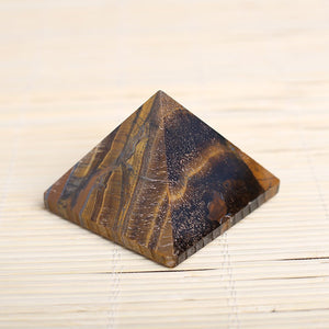 Pyramid-Finest Big Natural  Tiger Eye Crystal Pyramid Gemstone 2.36 Inch Carved Pyramidal Crystal Healing Crafts