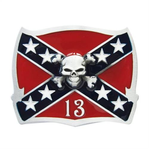 New Vintage Skull Cross Star Flag Belt Buckle US Local Shipping