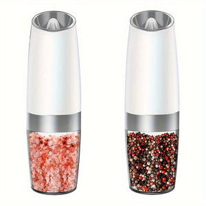 Electric Salt & Pepper Grinder Set with LED Lighting – Adjustable, One-Hand Operation, Modern Design, Ideal for Gifting (1/2pcs, AAA Battery