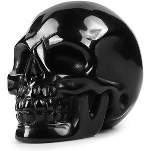 Crystal Skull Hand-Carved Human Skeleton Statue Skull Art Sculpture Reiki Healing Stone Halloween Carnival, Personalized Bar, Ho