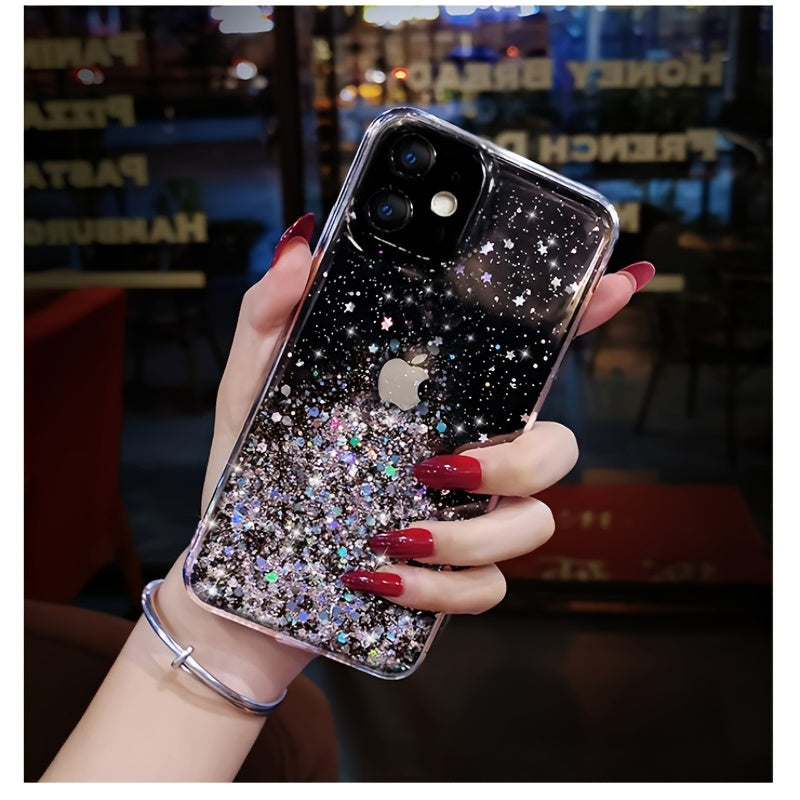 Luxury Design Glitter Bling Clear Soft Silicone Case Cover For IPhone 11 12 13 14 Pro Max X XS XR 7 8 Plus SE 6S MiNi