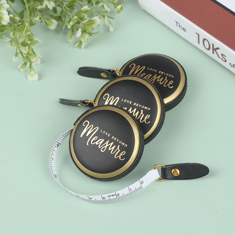 1pc 1.5m Portable Retractable Vintage PU Leather Mini Tape Measure Nostalgia Measure Ruler Retro Sewing Centimeter Inch Roller Scale