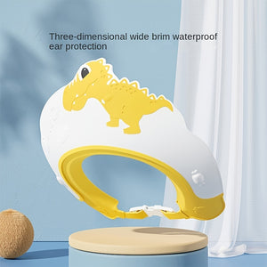 Baby Soft Rubber Waterproof Shampoo Cap, Children Shampoo Artifact, Baby Shampoo Cap Waterproof Ear Protector, Baby Bath Shower Cap, Dinosau