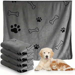 Dog Towel Drying Dog Cat Pet Towel, Puppy Microfiber Quick-drying Dog Claw Bath Towel Pet Bath Products Absorbent Medium Dog Pet Bath Towel