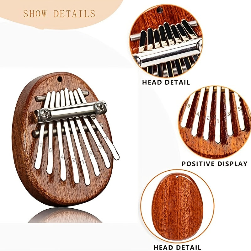 8 Key Mini Kalimba High Quality Exquisite Finger Thumb Piano Marimba Musical Good Accessory Pendant Gift,Christmas And Halloween Gift,Thanks