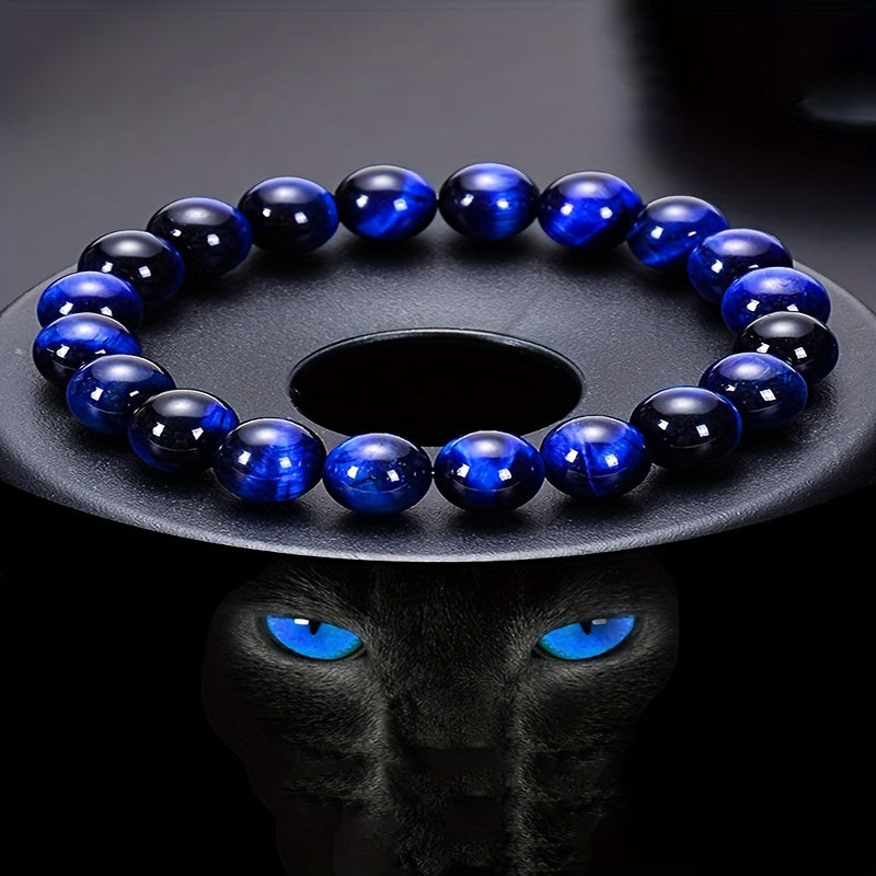 Natural Blue Tiger Eye Stone Bracelet Eagle Eye Stone Cat Eye Hand String