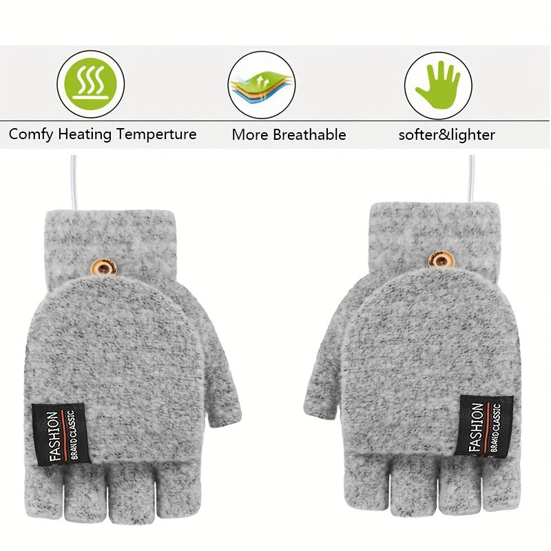 Stay Warm & Cozy All Winter Long With USB Heating Gloves For Women & Men!