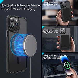 Magnetic Shockproof Hard Mobile Protection Cover Wireless Charging For IPhone 14 13 12 11 Pro Max Plus