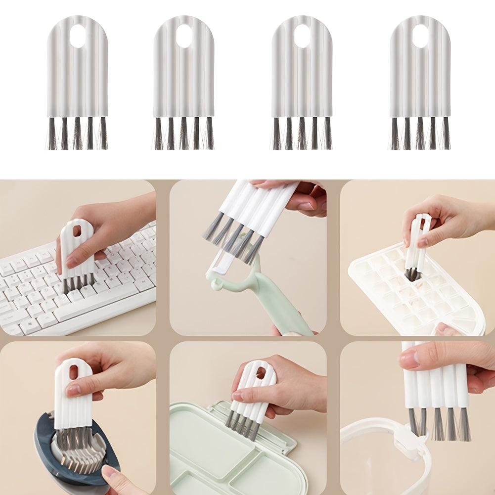 2 Pcs Keyboard Cleaning Brush Bendable Cup Cover Groove Gap Dead Corner Brushes Supplies Pointing Decontamination Brush Cup Cover Bendable G