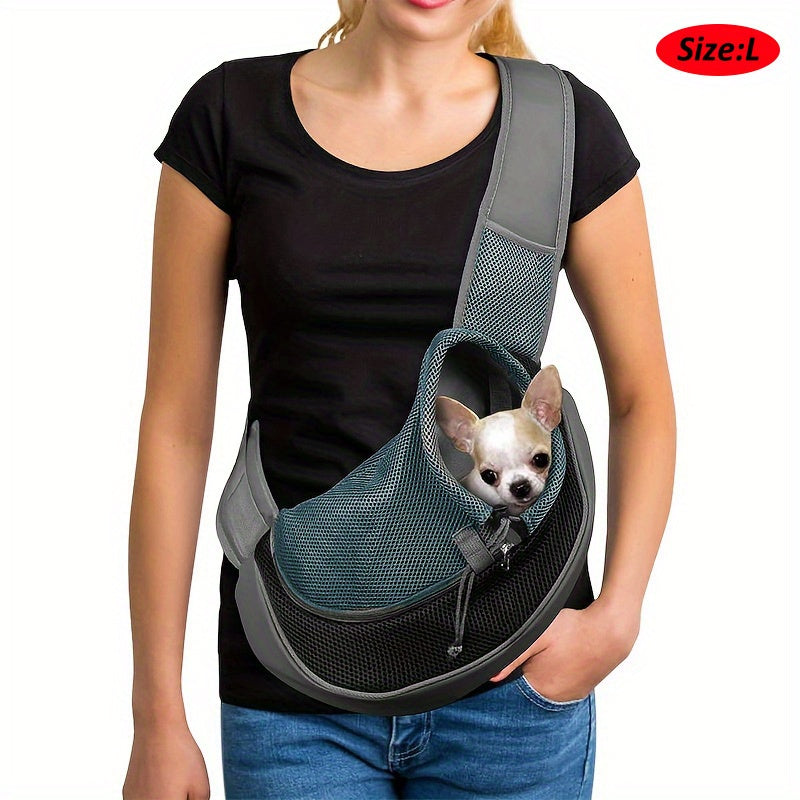 Reflective Pet Sling Carrier Breathable Mesh Travel Safe Sling Carrier For Pets Outgoing