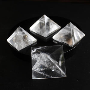 Natural Transparent Quartz Crystal Pyramid Clear Reiki Healing Natural white crystal Pyramid raw stone polishing BB03