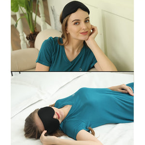 1pc Blockout Light Soft Eye Mask,, 3D Contoured Sleeping Blindfold With Adjustable Strap, For Nap, Travel, Night Shift, Yoga Meditation